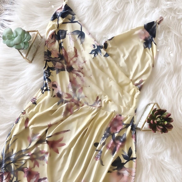 Yellow Floral Dress - Picture 1 of 3